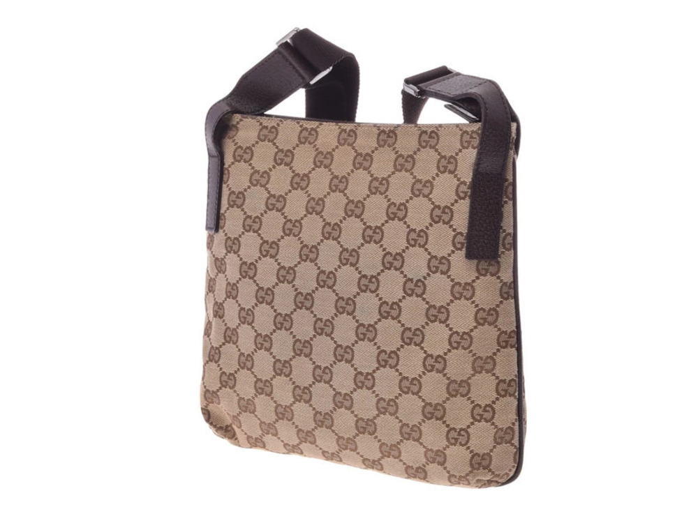 Gucci bag beige brown GG shoulder canvas Tan Brown